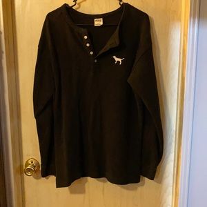 Pink Oversized Black Long Sleeved Shirt